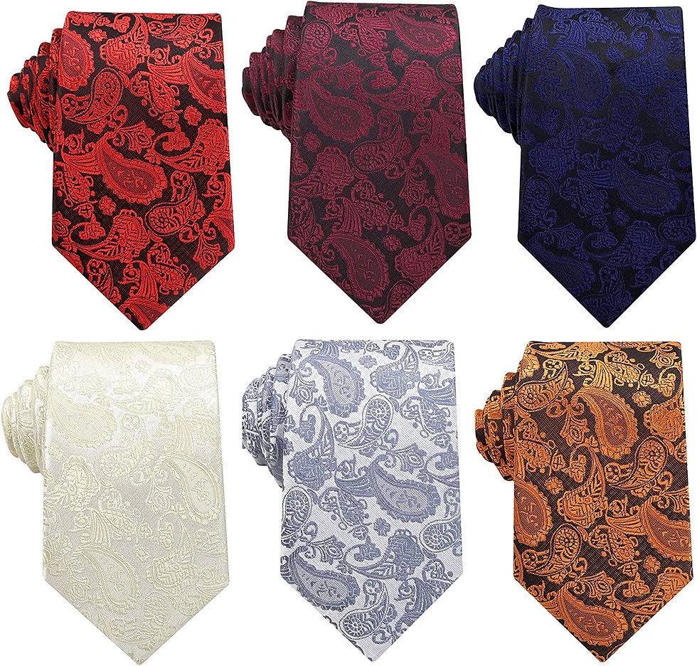 थंबनेल: WeiShang Lot 6 PCS Classic Men's Silk Tie Necktie Woven JACQUARD Neck Ties
