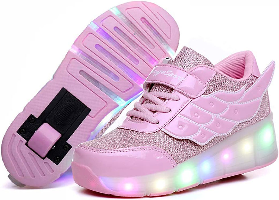 Thumbnail: Nsasy Kids Roller Shoes Boy Girl Sneakers with Wheels Become Sport Sneaker with
