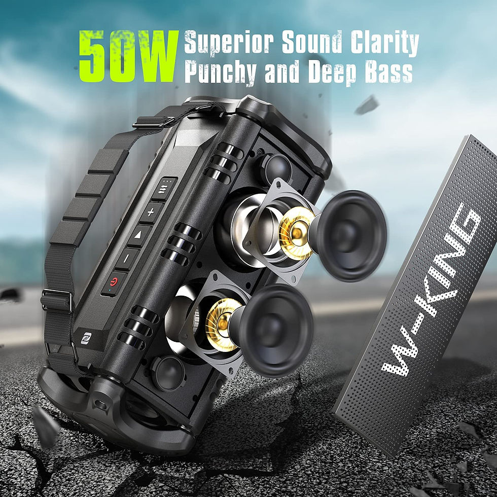 サムネイル： Bluetooth Speaker, W-KING 50W Powerful Bluetooth Speaker Loud with IPX6 Waterpr