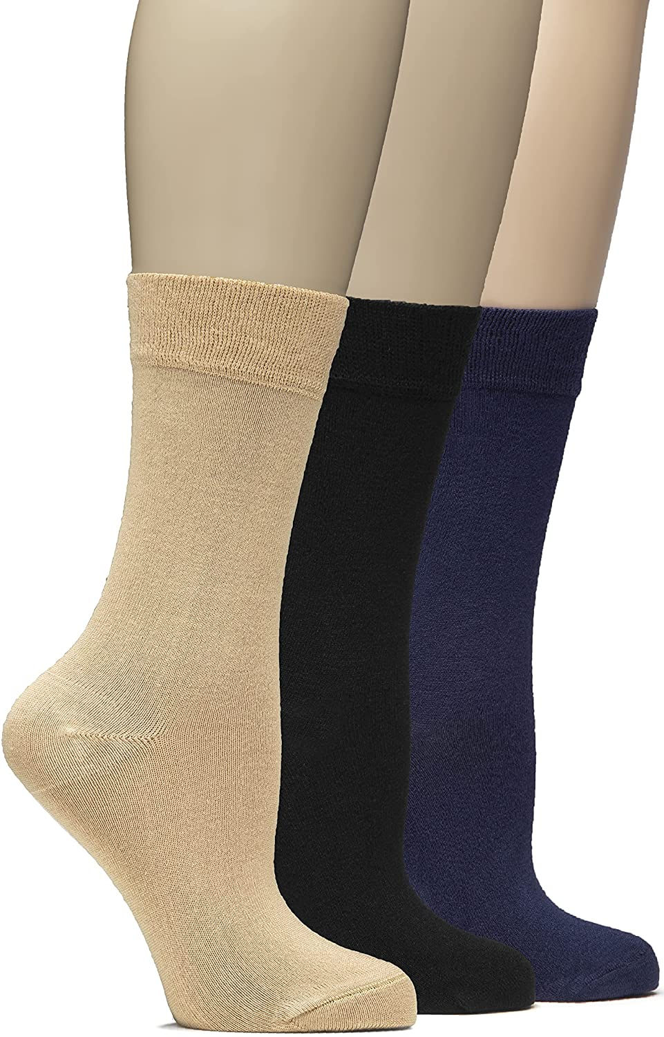 Thumbnail: Hugh Ugoli Bamboo Women Socks, Soft Thin Crew Socks for Trouser, Dress, Busines