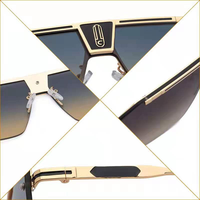 Миниатюра: Fashion Luxury Brand Designer Oversized Square Man Sunglass classical Personali