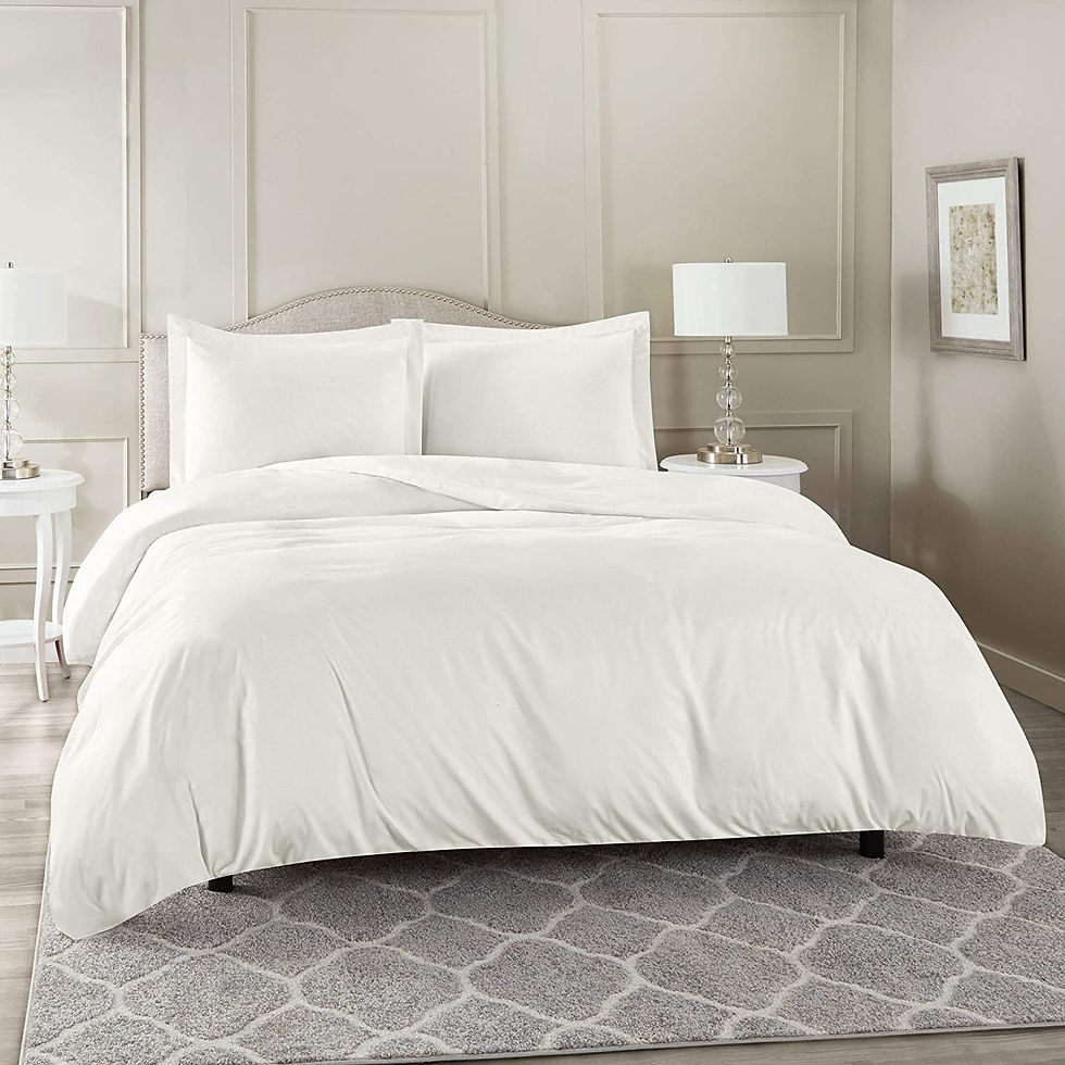 الصورة المصغرة: Nestl White Duvet Cover Queen Size - Soft Queen Duvet Cover Set, 3 Piece Double