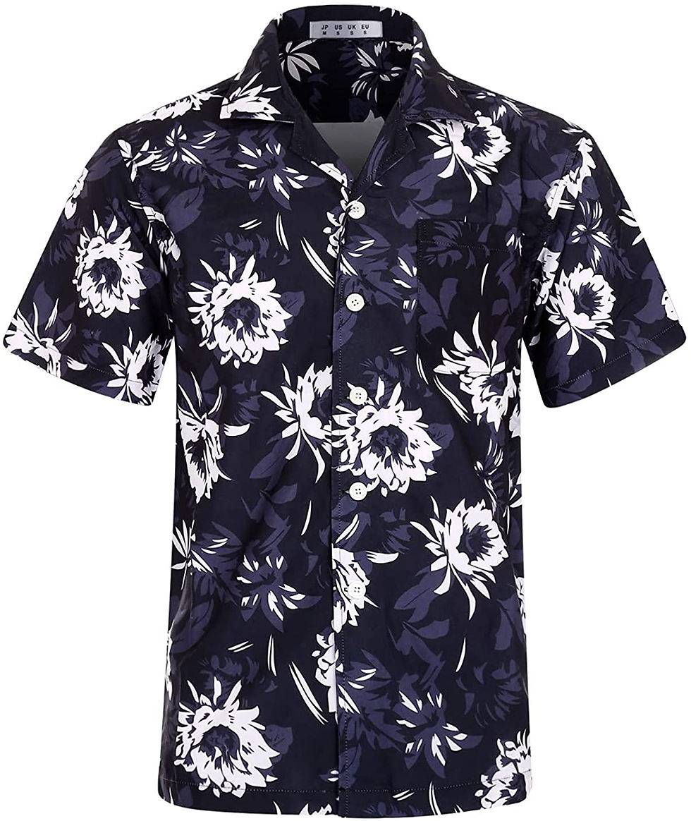 Miniature : ELETOP Men's Hawaiian Shirt Quick Dry Tropical Aloha Shirts Short Sleeve Beach 