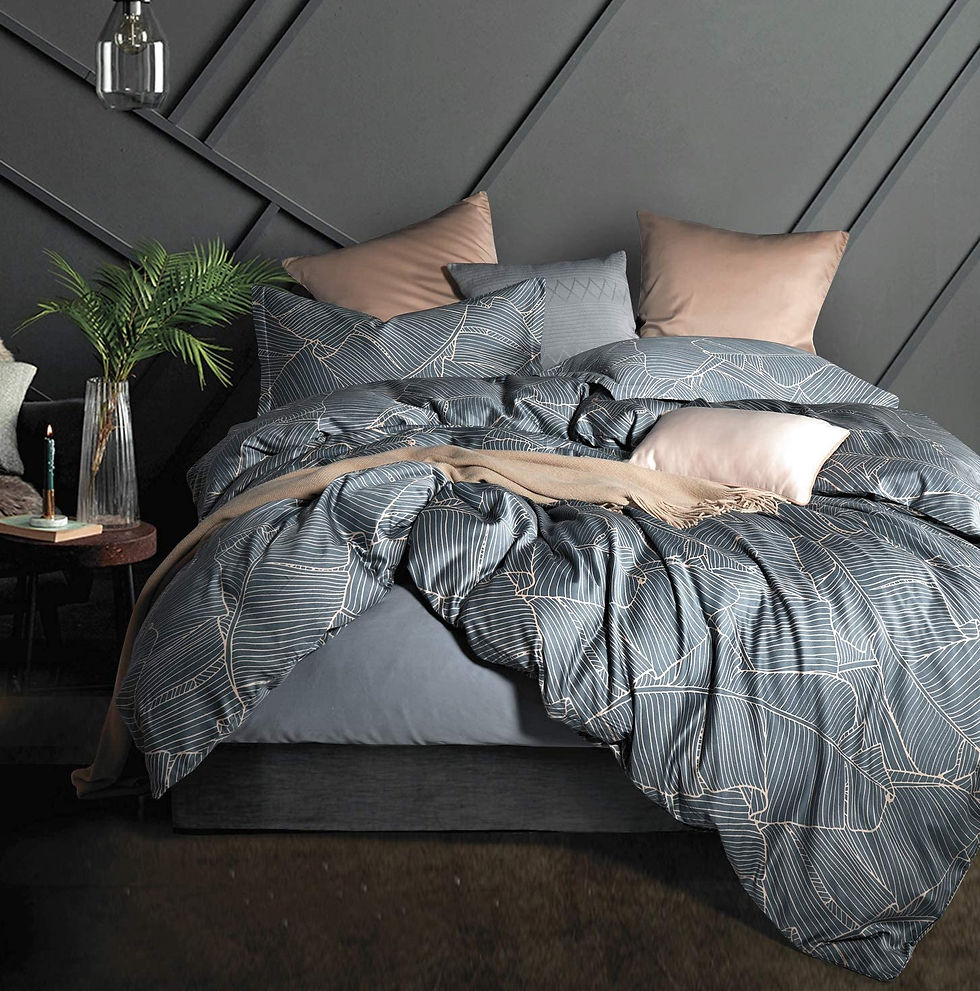 الصورة المصغرة: Modern Vintage Retro Mod Print Bedding Egyptian Cotton Duvet Cover Set Minimali