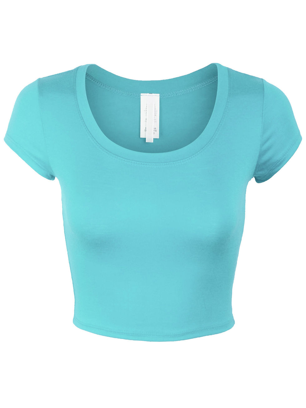 Миниатюра: KOGMO Womens Short Sleeve Crop Top Solid Round Neck T Shirt
