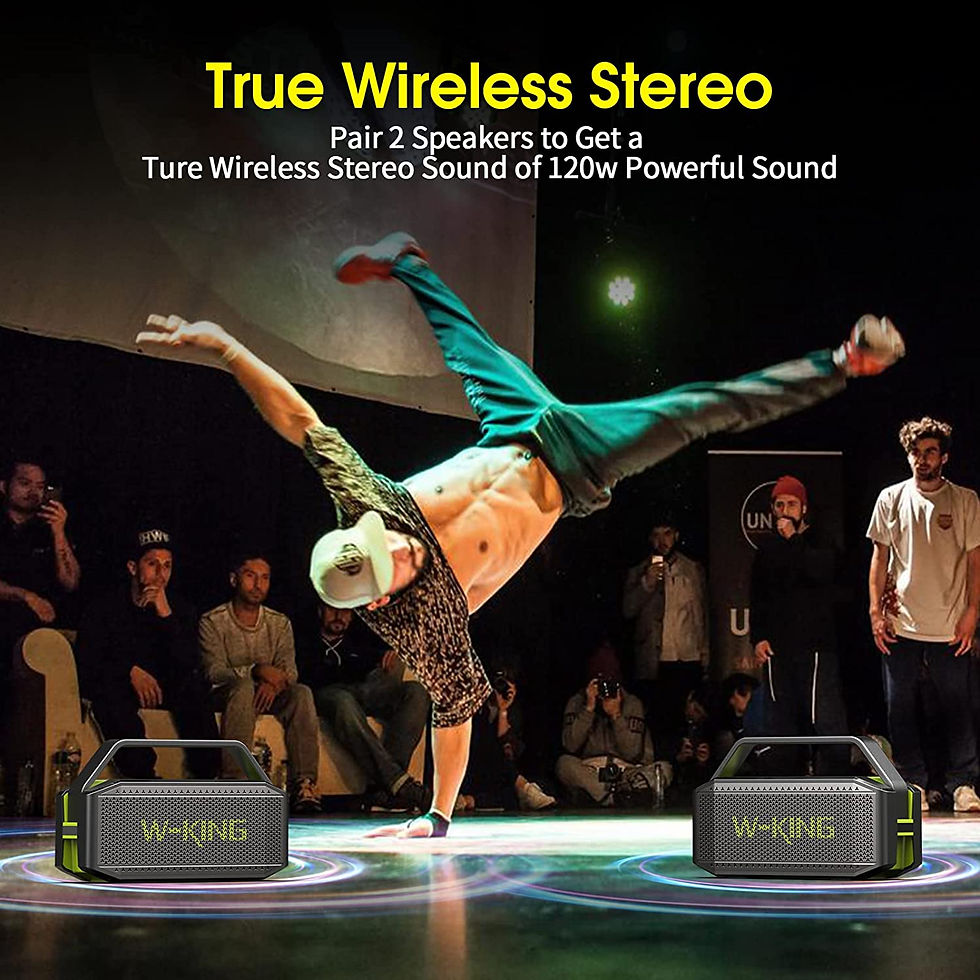 サムネイル： W-KING 60W Loud Portable Wireless Bluetooth Speaker, Waterproof Outdoor Haut pa