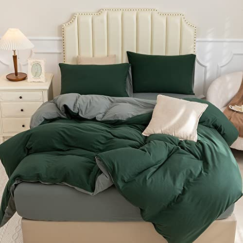 الصورة المصغرة: PURE ERA Jersey Knit Duvet Cover Set 100% T-Shirt Cotton Super Soft Comfy, Soli