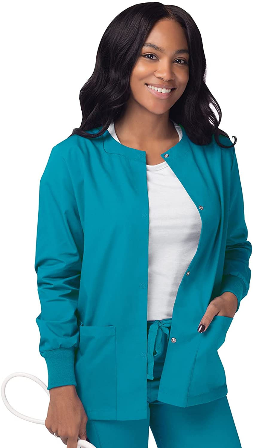थंबनेल: SIVVAN Scrubs for Women - Front Snap Warm - Up Jacket