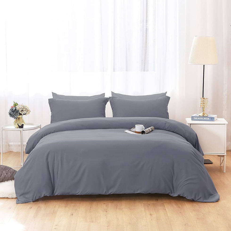 الصورة المصغرة: Duvet Covers Queen Size - Ultra Soft and Breathable Bedding Comforter Cover Set