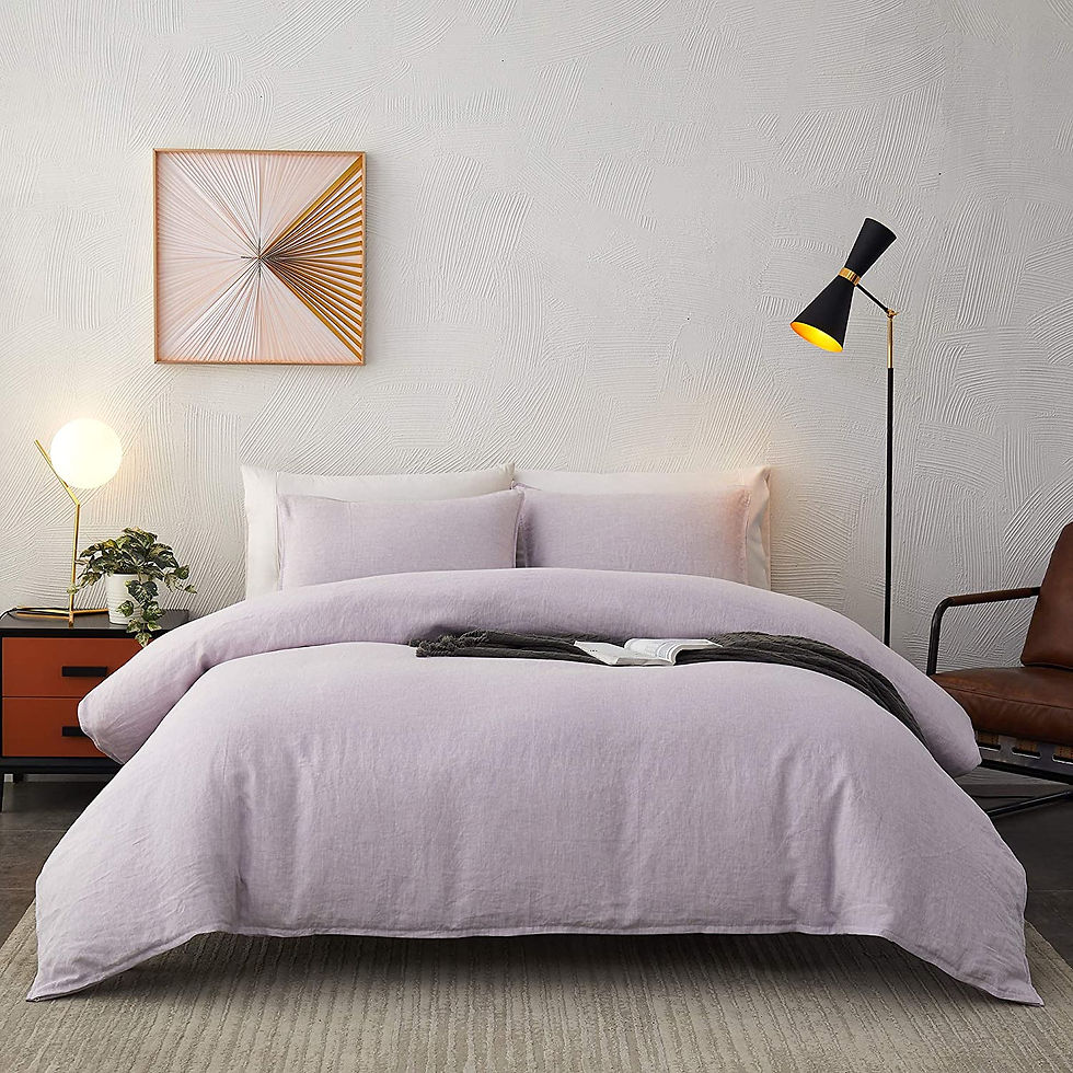 Thumbnail: DAPU Pure Linen Duvet Cover Set, 100% Natural French Linen from Normandy, Breat