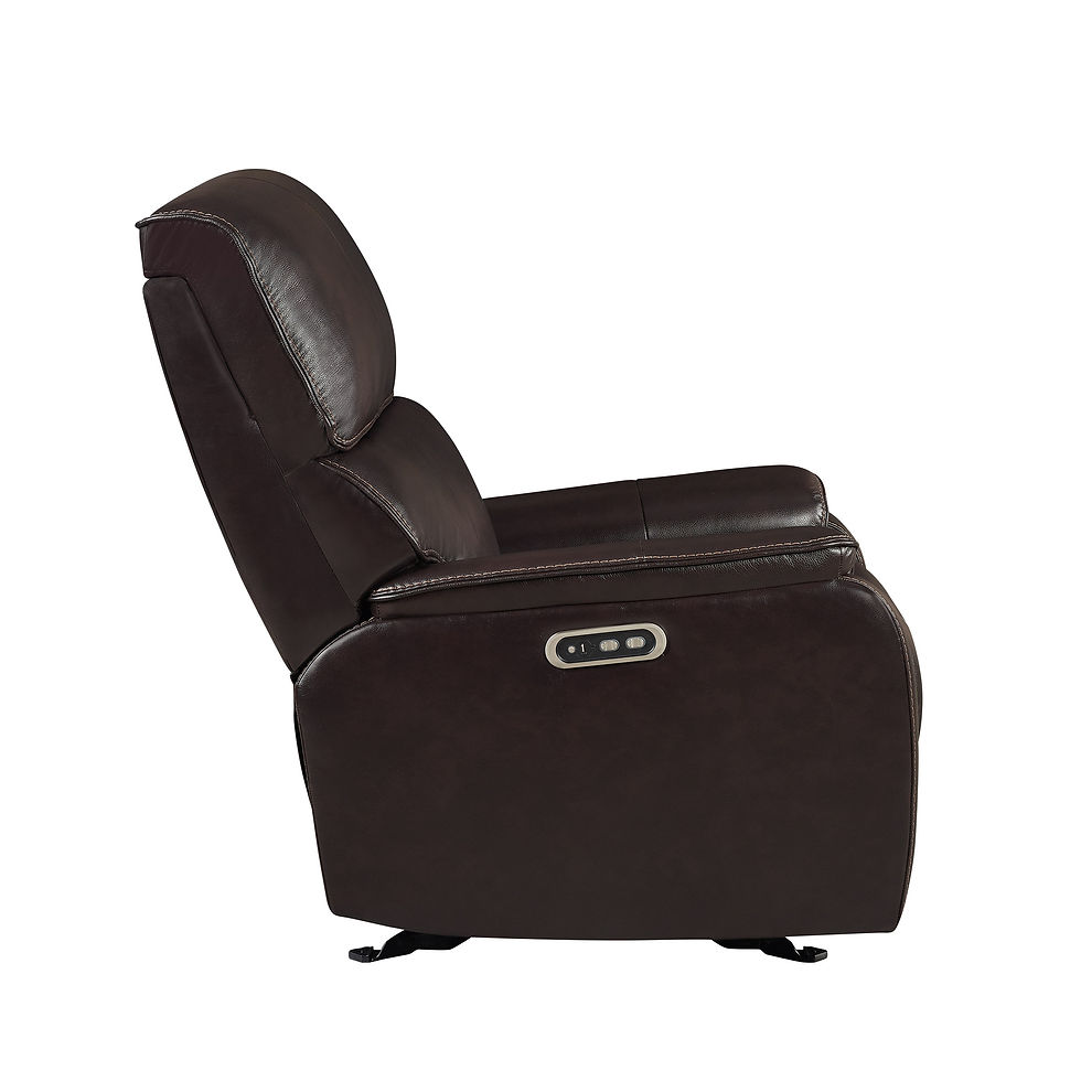 Thumbnail: Barcalounger Columbia Leather Power Glider Recliner with Power Headrest