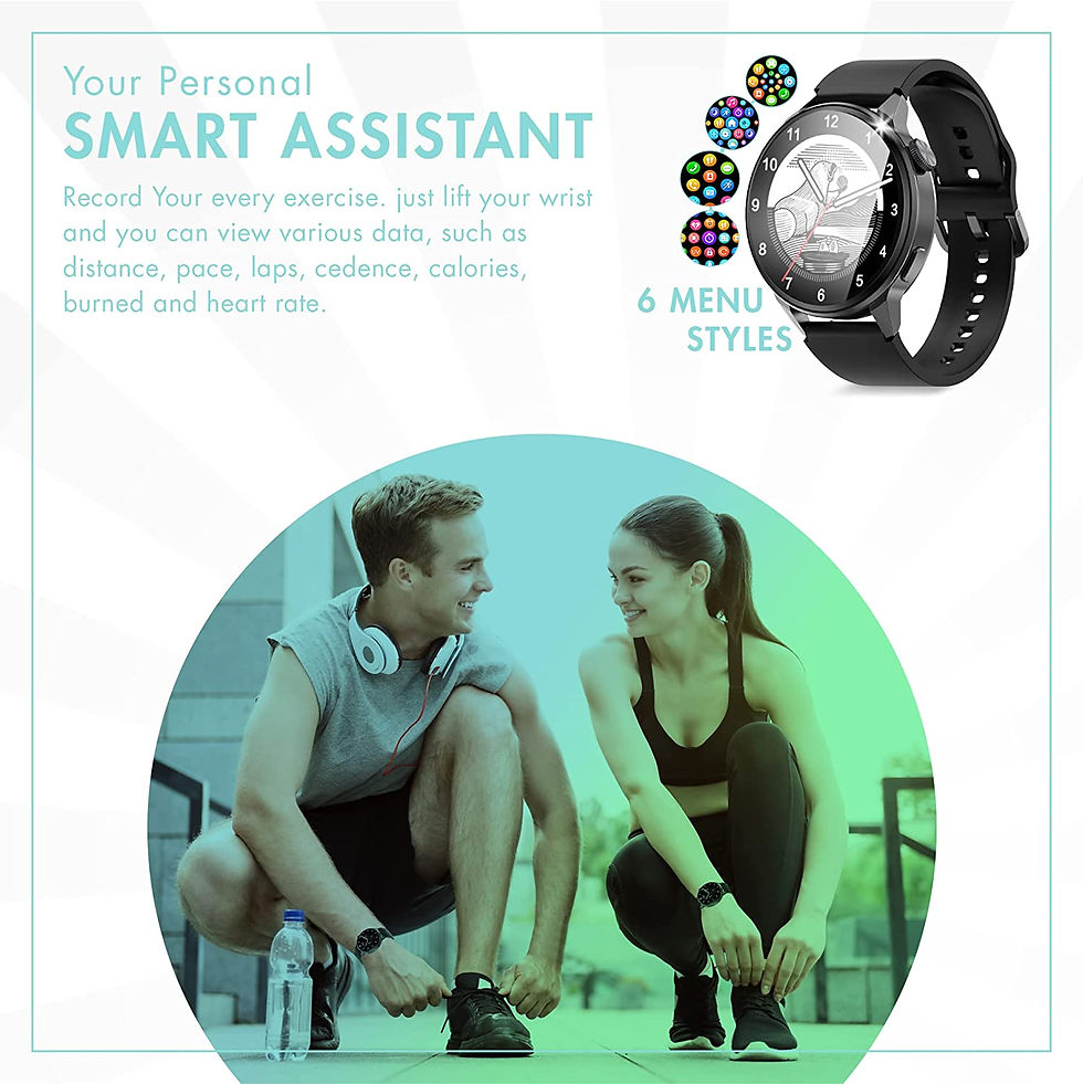 Thumbnail: EKTON Smart Watch – Bluetooth Watch Compatible with Android and iPhone – Ad