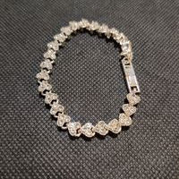 サムネイル： 2021 New Fashion Roman Style Woman 925 Sterling Silver Crystal Diamond Bracelet