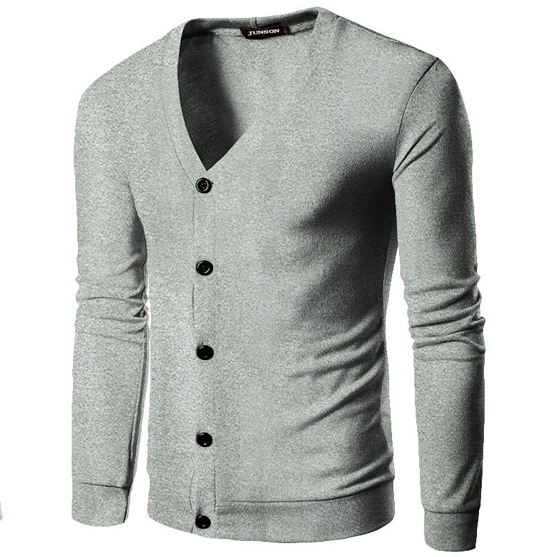 الصورة المصغرة: Mens Casual Slim Fit Cardigans V-Neck Basic Designed Long Sleeve Button Down Co