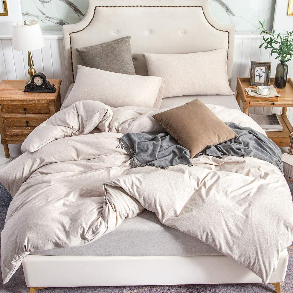 الصورة المصغرة: PURE ERA Jersey Knit Duvet Cover Set 100% T-Shirt Cotton Super Soft Comfy, Soli