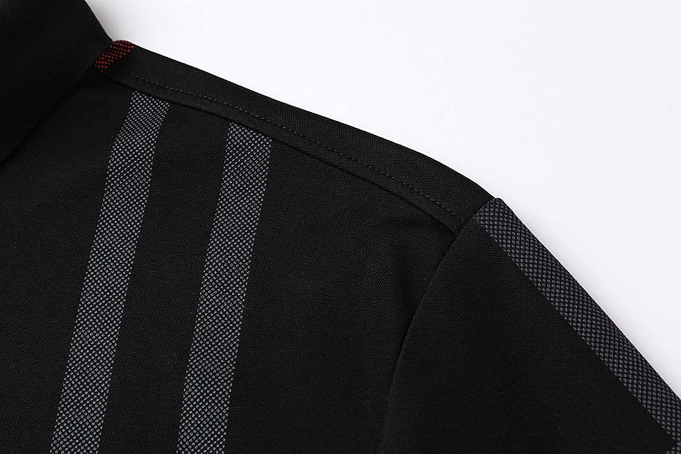 الصورة المصغرة: Womleys Mens Casual Striped Long Sleeve Collared T Shirt Polo Shirts