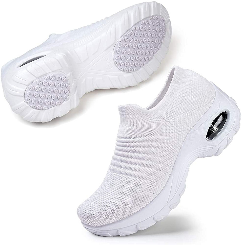 Миниатюра: STQ Slip On Breathe Mesh Walking Shoes Women Fashion Sneakers Comfort Wedge Pla