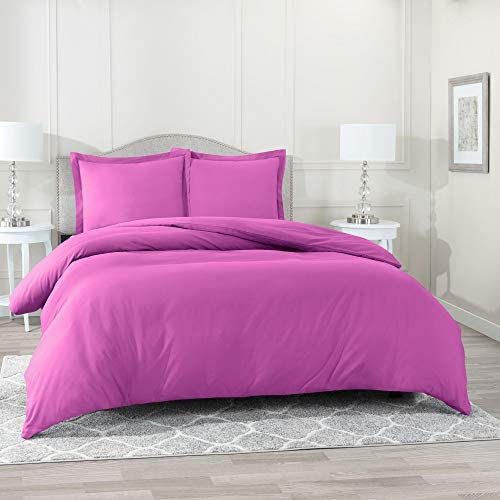 الصورة المصغرة: Nestl White Duvet Cover Queen Size - Soft Queen Duvet Cover Set, 3 Piece Double