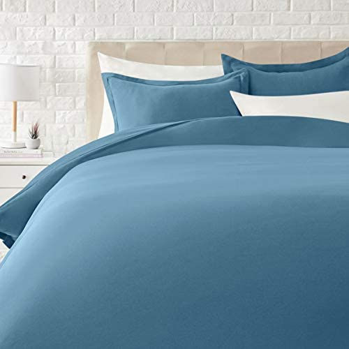 الصورة المصغرة: Amazon Basics Light-Weight Microfiber Duvet Cover Set with Snap Buttons - King,