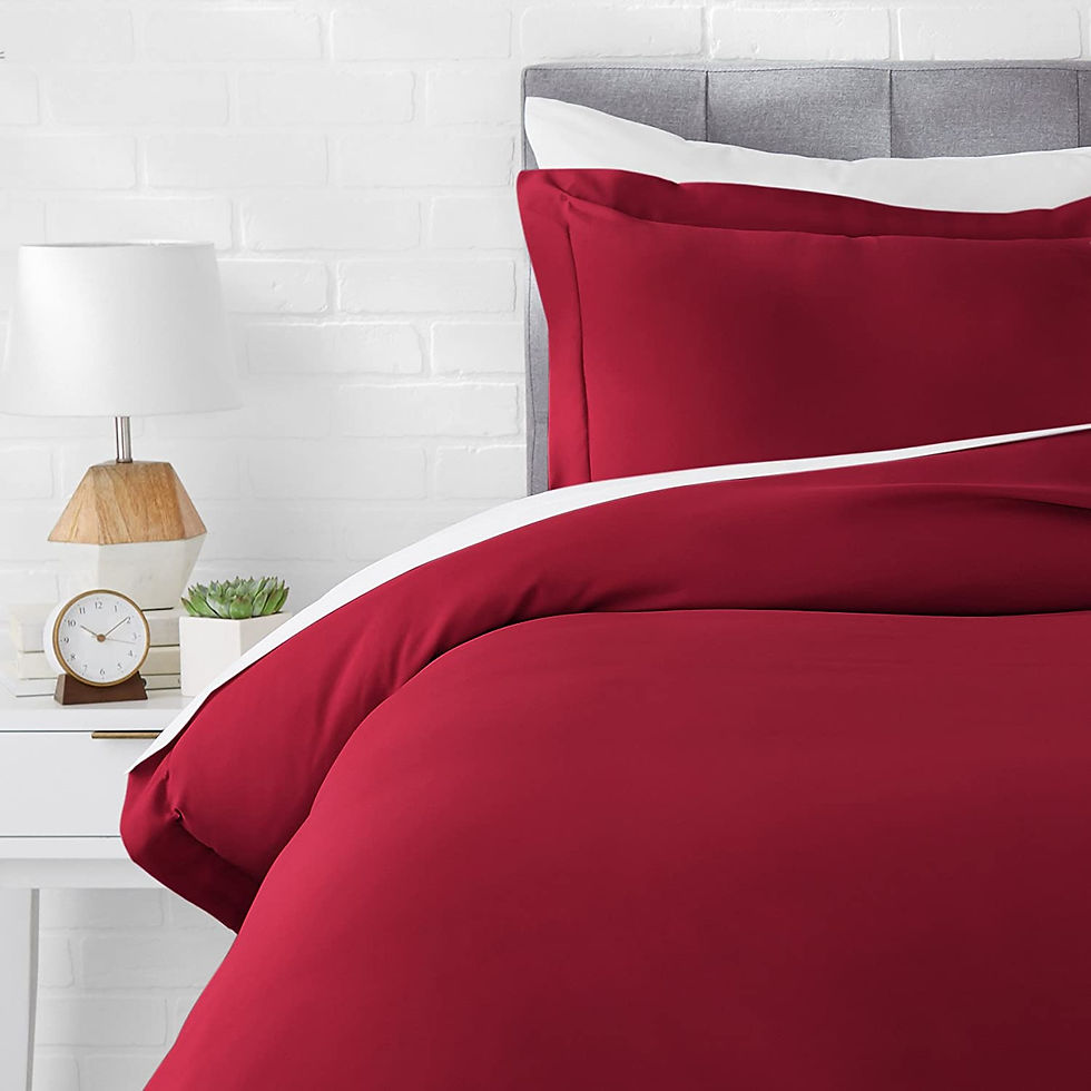 الصورة المصغرة: Amazon Basics Light-Weight Microfiber Duvet Cover Set with Snap Buttons - King,