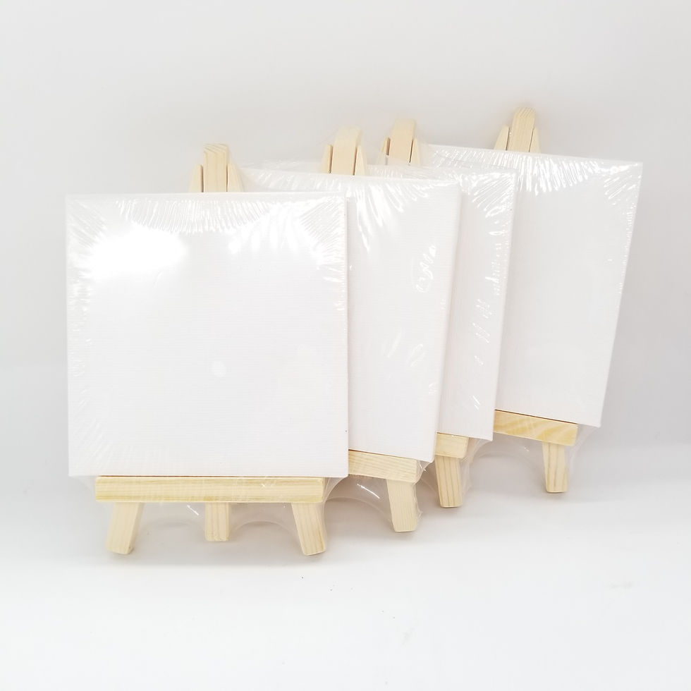 Thumbnail: Natural Wood Easel Set Painting Kids Craft Drawing Small Table 