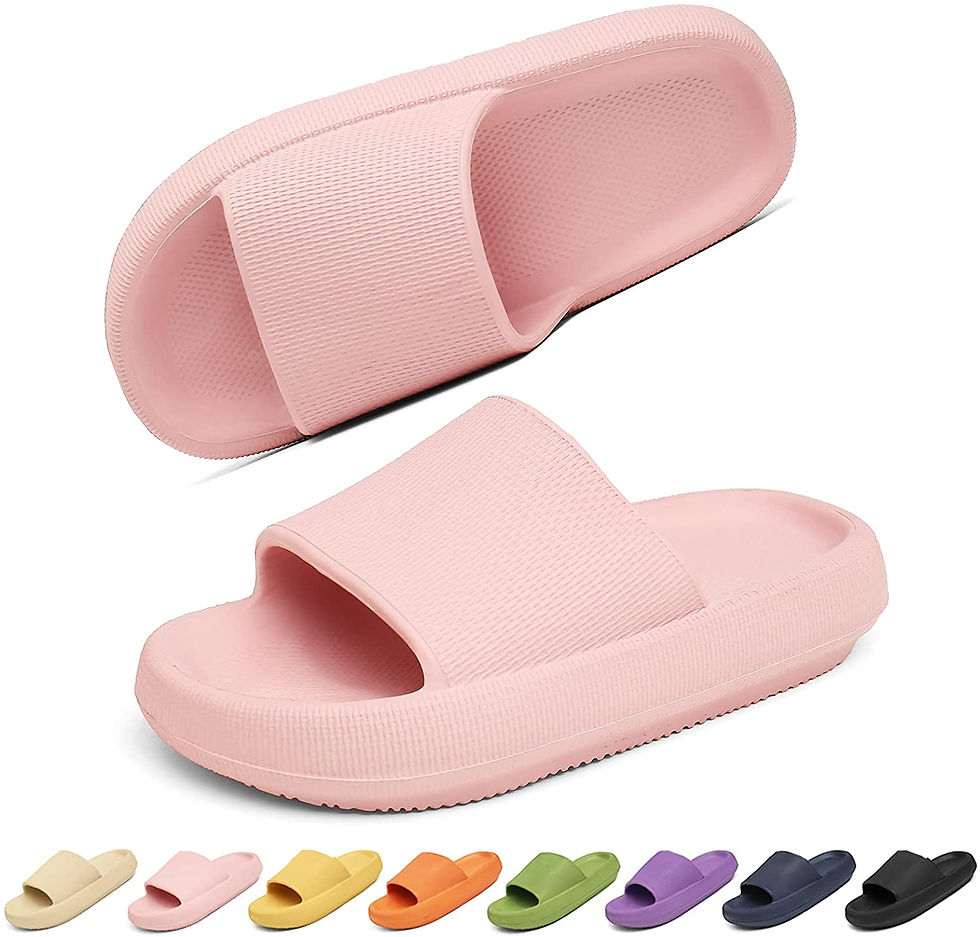 थंबनेल: Geweo Cloud Slippers for Women and Men Pillow Slippers Non-Slip Cushioned Thick