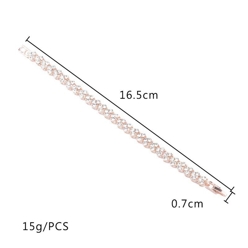 サムネイル： 2021 New Fashion Roman Style Woman 925 Sterling Silver Crystal Diamond Bracelet