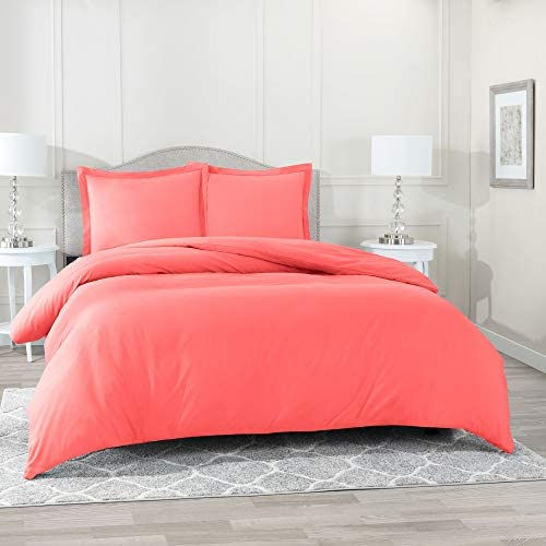 الصورة المصغرة: Nestl White Duvet Cover Queen Size - Soft Queen Duvet Cover Set, 3 Piece Double