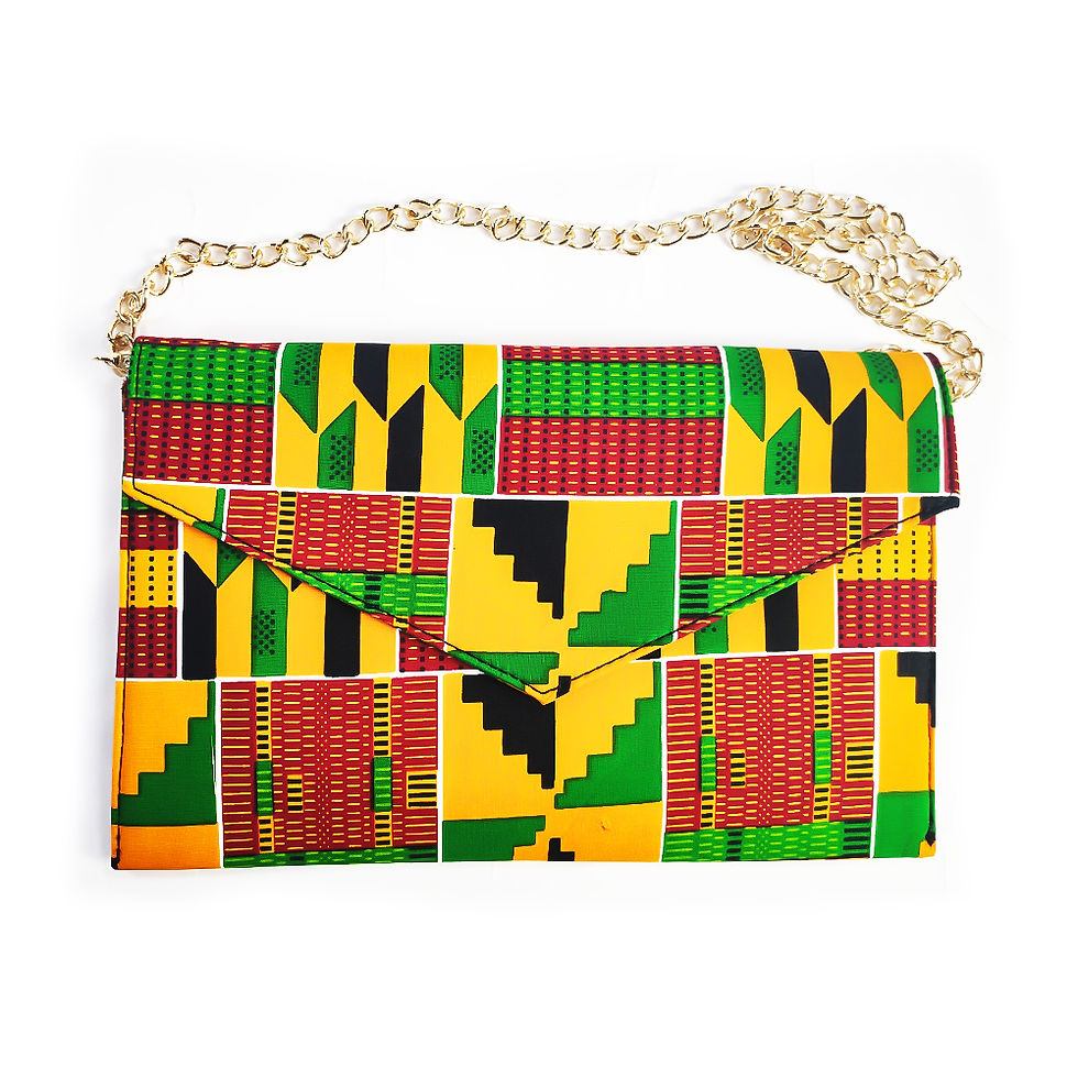 Thumbnail: Luxury Shenbolen African Print Wax Fabric Clutch Bags Fashionable Attractive Fe