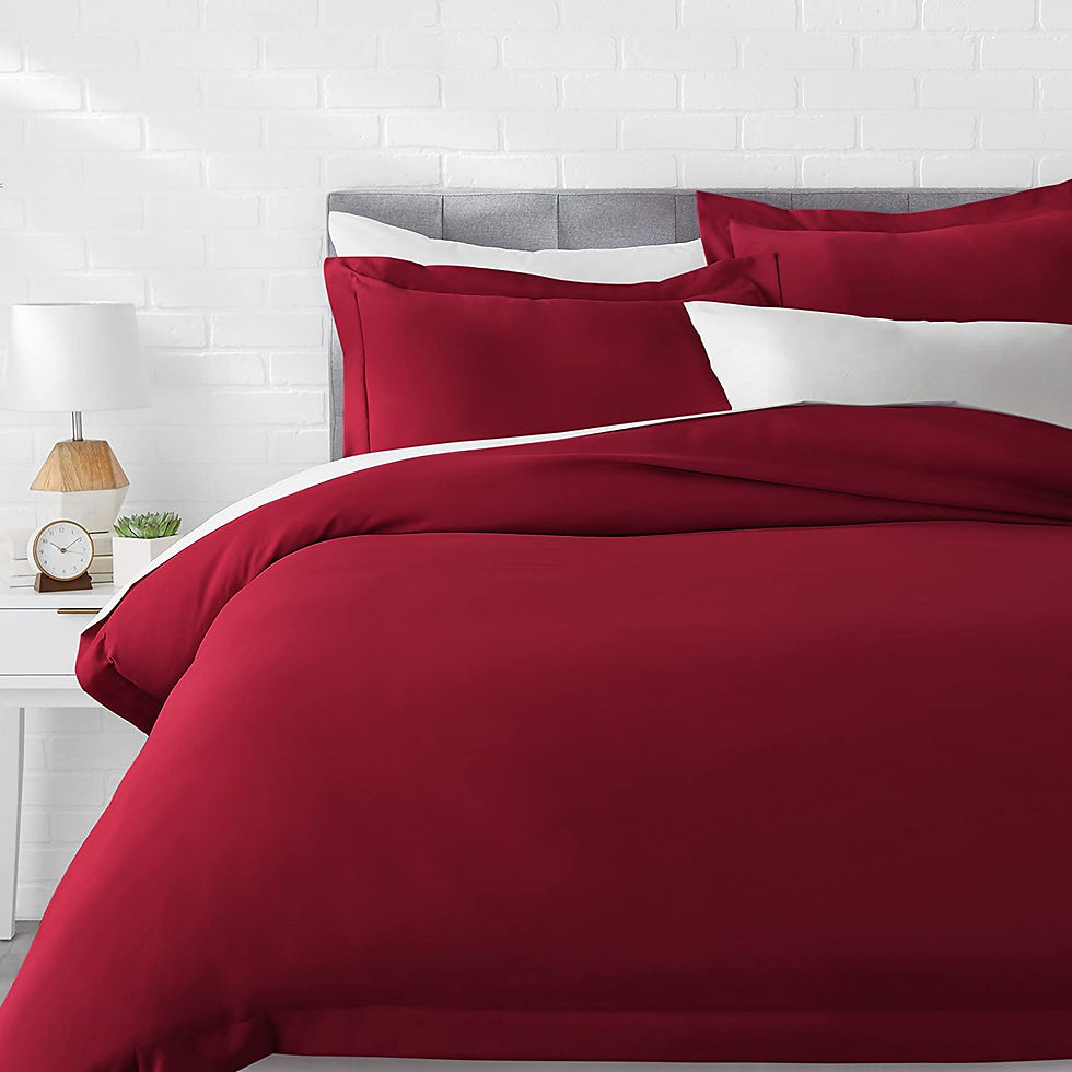 الصورة المصغرة: Amazon Basics Light-Weight Microfiber Duvet Cover Set with Snap Buttons - King,