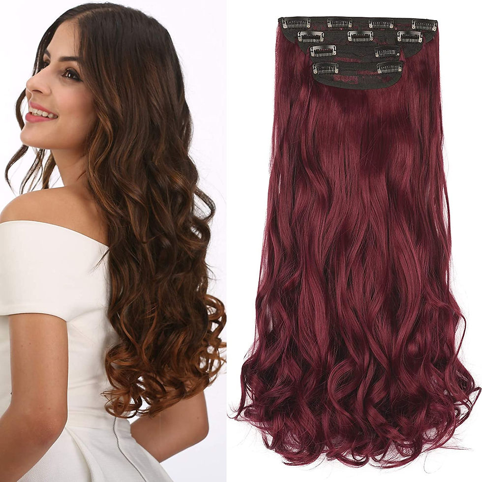 الصورة المصغرة: REECHO 18" Straight Long 4 PCS Set Thick Clip in on Hair Extensions Natural Bla