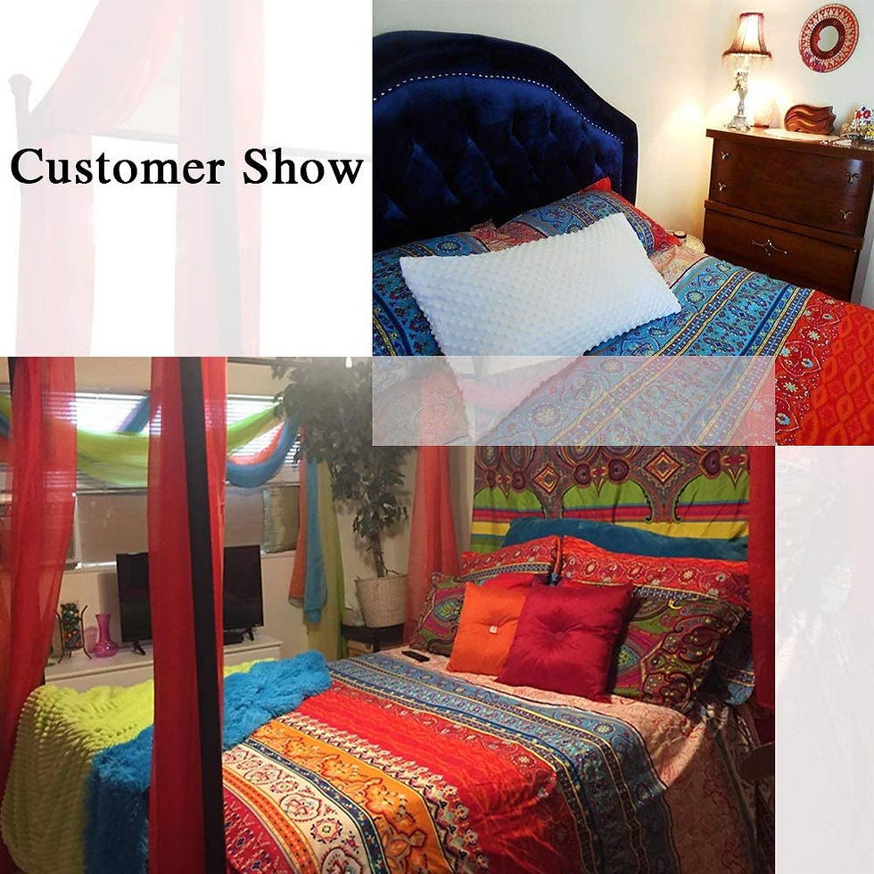 Thumbnail: Arachnes Needle Bohemian Duvet Cover Set, Lightweight Microfiber Bedding Set wi