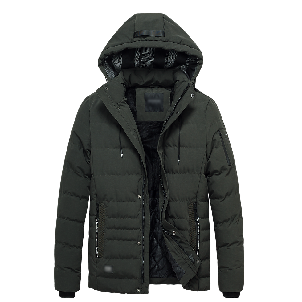 Miniatura: 2021 wholesale shiny custom puffer jacket black bubble coats for men oversized 