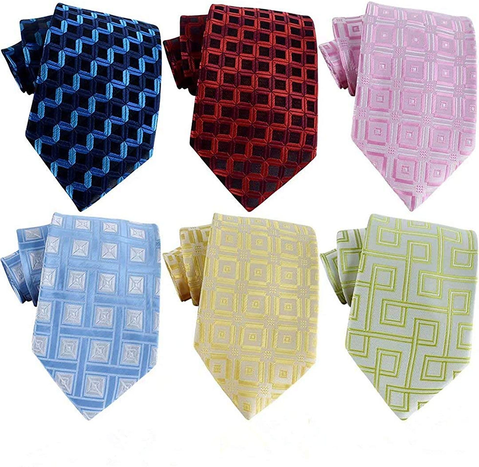 थंबनेल: WeiShang Lot 6 PCS Classic Men's Silk Tie Necktie Woven JACQUARD Neck Ties