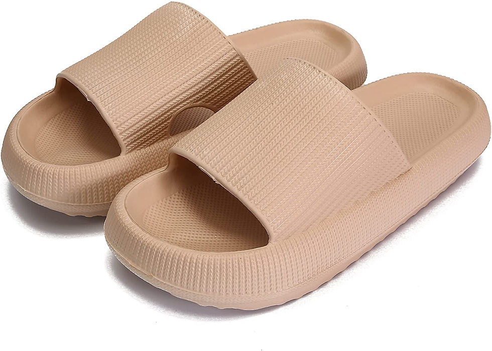 थंबनेल: SHARLLEN Pillow Slippers, Unisex Massage Foam Bathroom Slippers