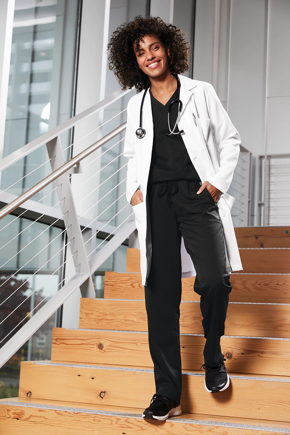 Thumbnail: Women's Embroidered WonderWink® Long Lab Coat - Women's Long Lab Coat