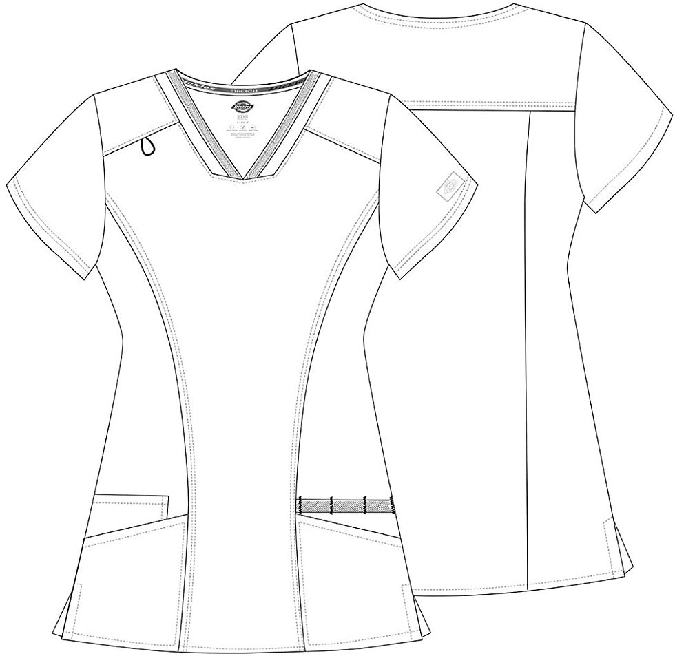 Thumbnail: Dickies EDS Essentials Women Scrubs Top V-Neck DK735