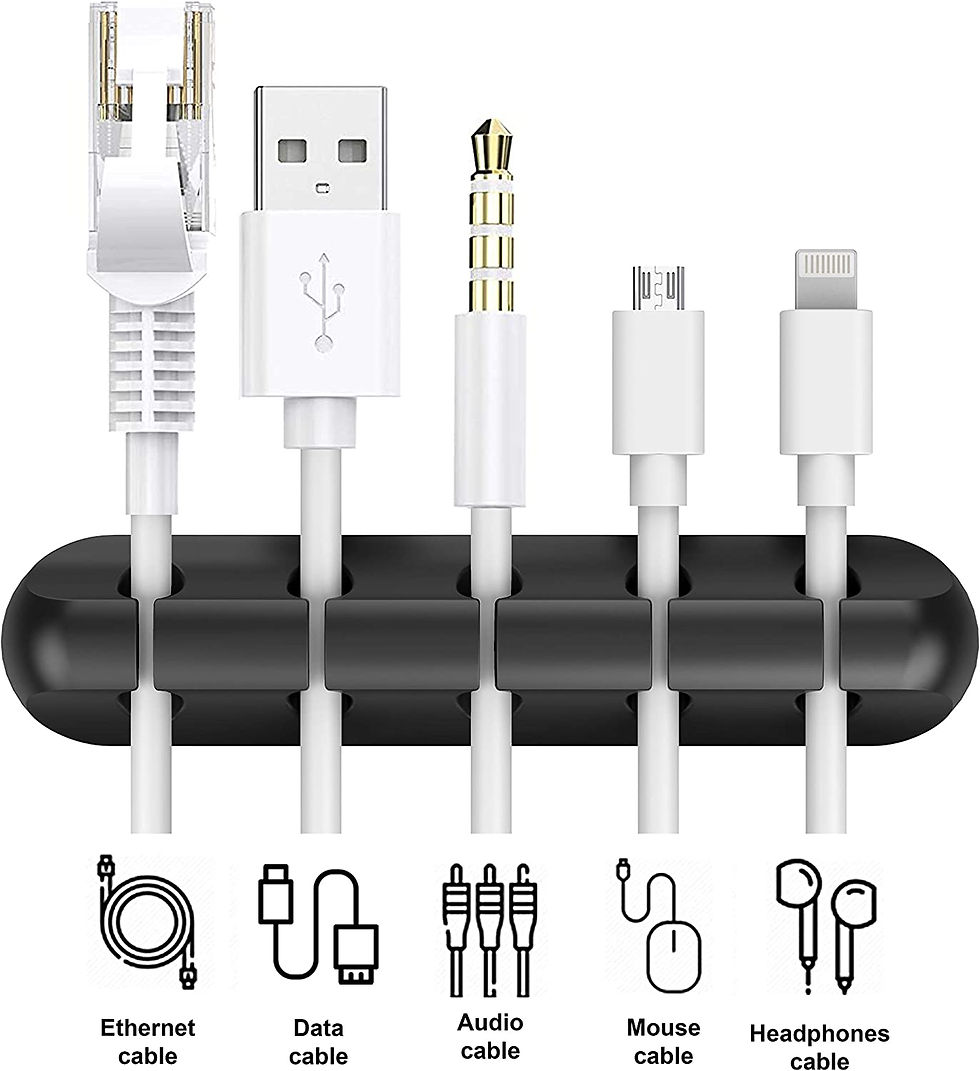 Miniature : INCHOR Cord Organizer, Cable Clips Cord Holder, Cable Management USB Cable Powe