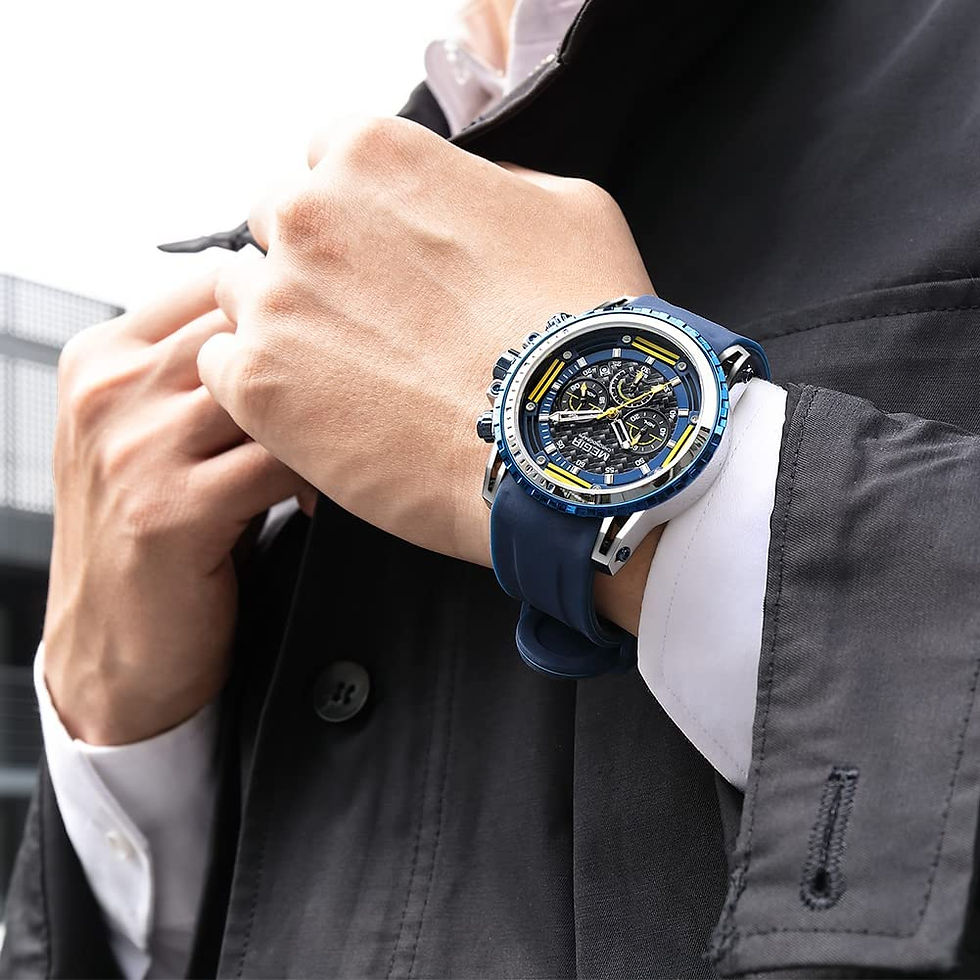 Thumbnail: MEGIR Men's Quartz Sports Watches Chronograph Military Luminous Big Face with S