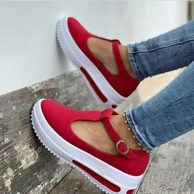 Миниатюра: Summer Women's Sandals Vintage Wedge Shoes Woman Buckle Strap Straw Thick Botto