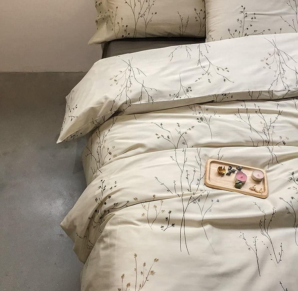 الصورة المصغرة: Modern Vintage Retro Mod Print Bedding Egyptian Cotton Duvet Cover Set Minimali