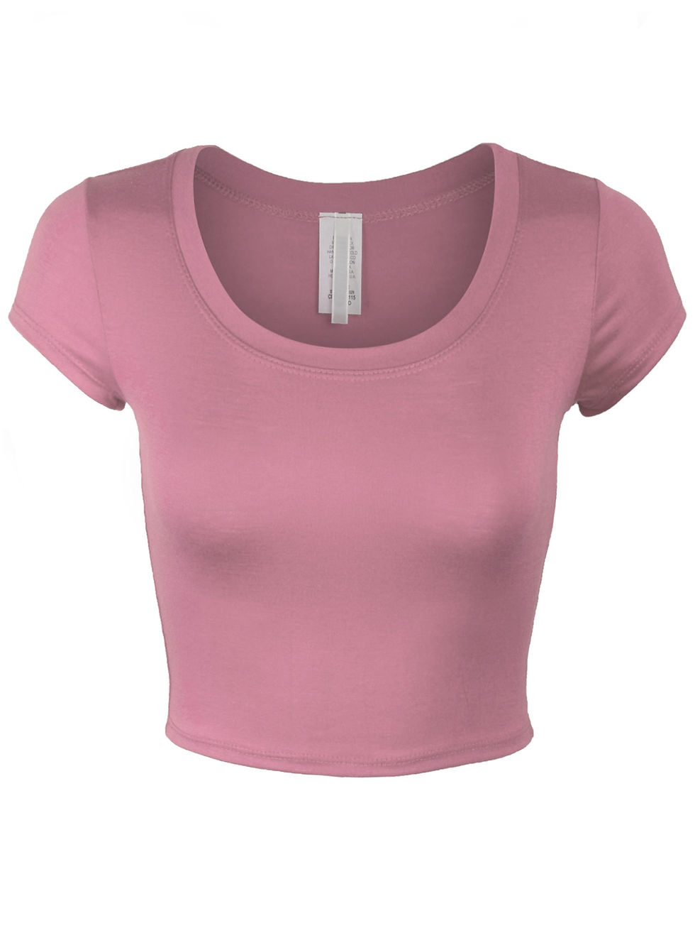Миниатюра: KOGMO Womens Short Sleeve Crop Top Solid Round Neck T Shirt