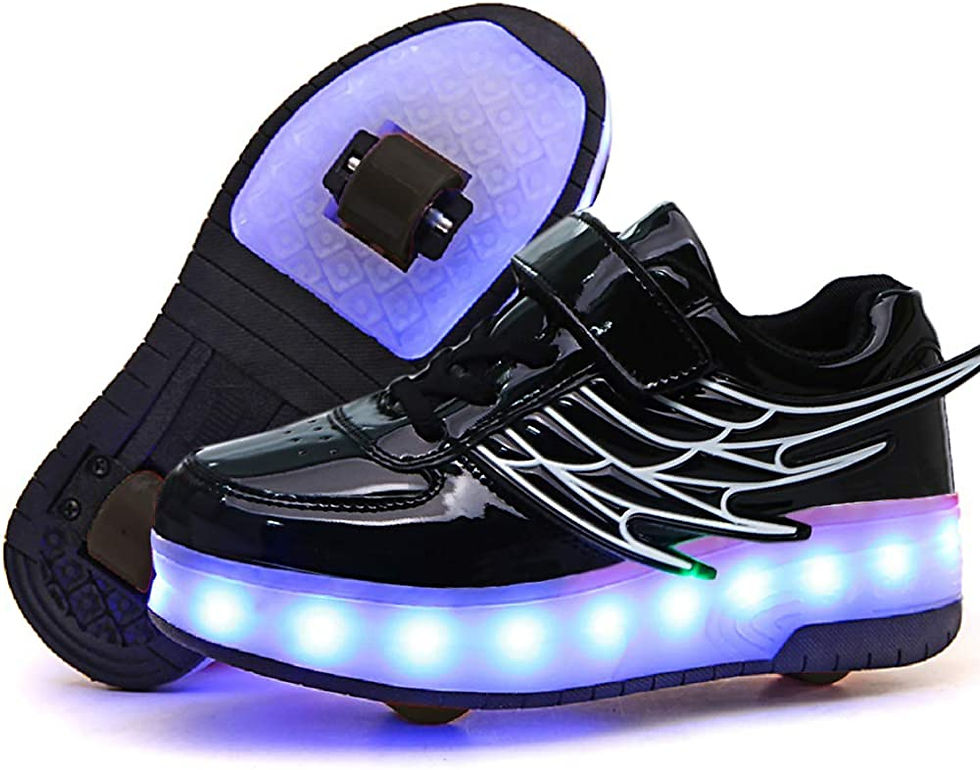 Thumbnail: Nsasy Kids Roller Shoes Boy Girl Sneakers with Wheels Become Sport Sneaker with
