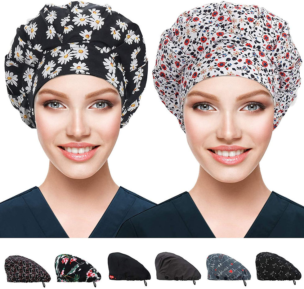 Thumbnail: 2 Pack Working Caps with Button and Sweatband, Adjustable Working Hats for Wome