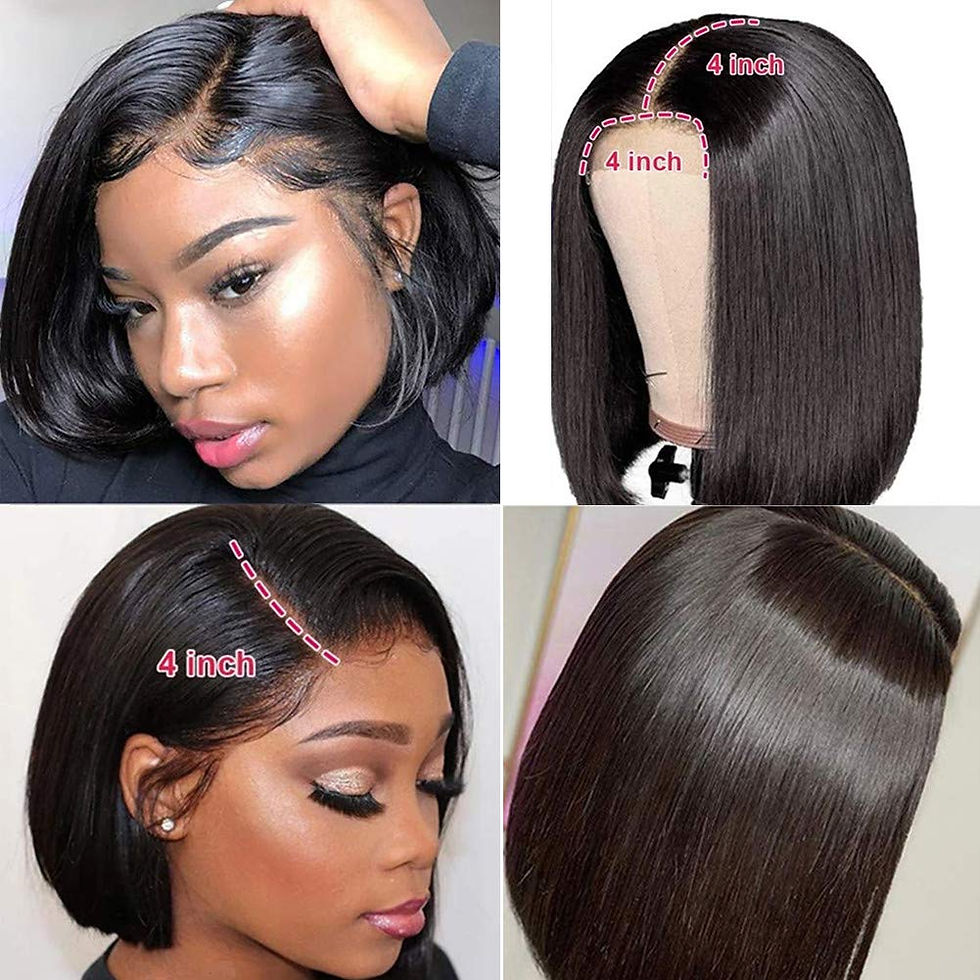 サムネイル： Glueless Short Bob Wigs for Black Women Human Hair Lace Front Wigs Unprocessed 