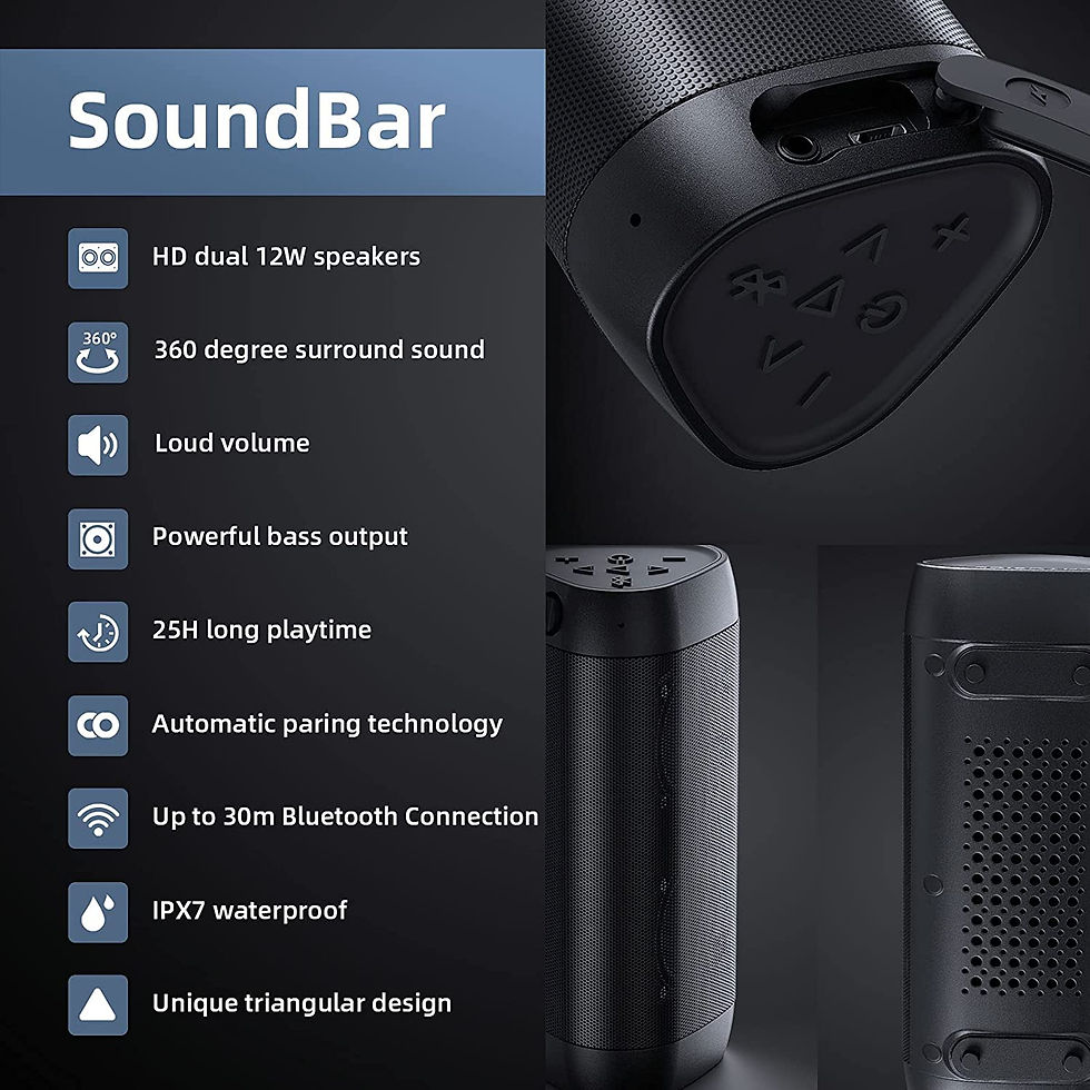 サムネイル： Bluetooth Speaker, Portable Wireless Speaker with 25Hrs Playtime, Rich Bass Ste