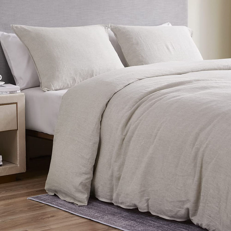Thumbnail: DAPU Pure Linen Duvet Cover Set, 100% Natural French Linen from Normandy, Breat