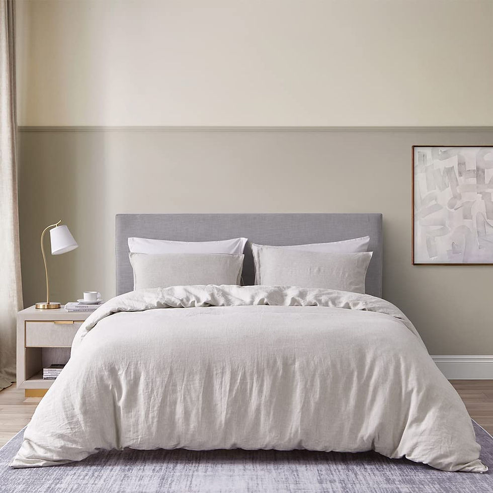 Thumbnail: DAPU Pure Linen Duvet Cover Set, 100% Natural French Linen from Normandy, Breat