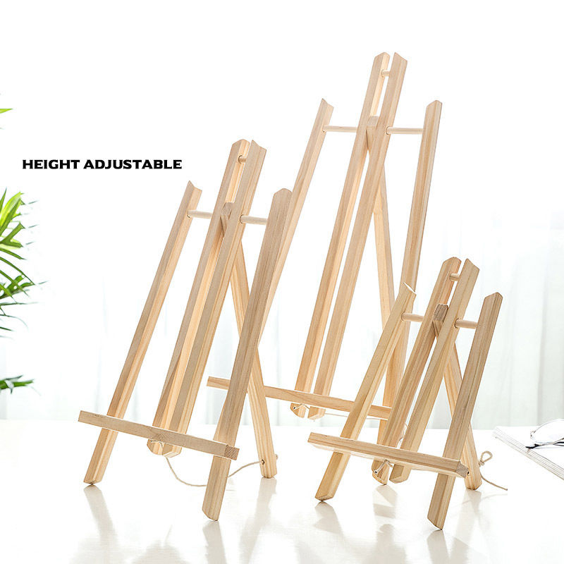 Thumbnail: Natural Wood Easel Set Painting Kids Craft Drawing Small Table 