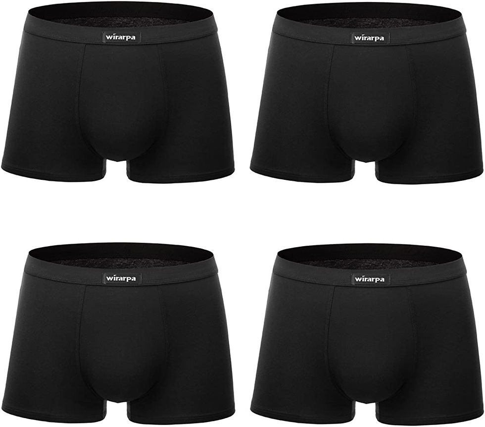 Miniature : wirarpa Men's Underwear Modal Ultra Soft Boxer Briefs Covered Waistband Short L
